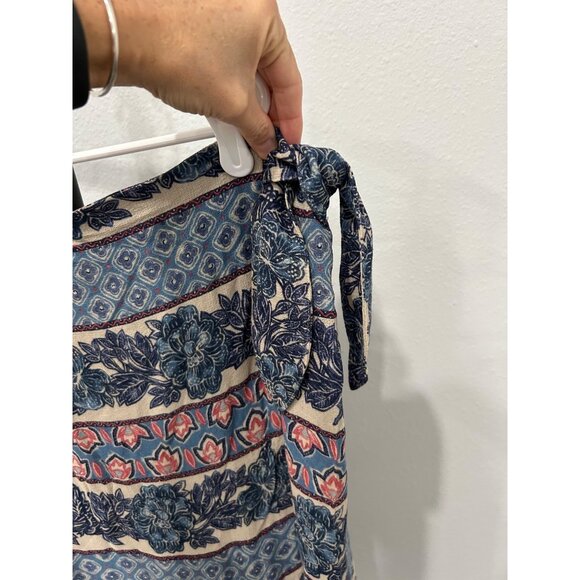 Charter Club Colorful Floral Pattern Womens Skirt Size 14 Tie Accent - Picture 4 of 9